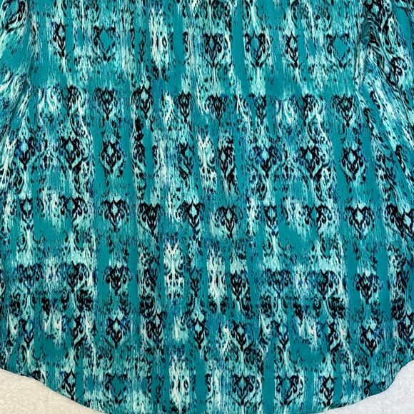 Faded Glory Blue Green Lightweight 3/4 Tab Sleeve Pullover Womens Plus 2X Blouse - Picture 12 of 16